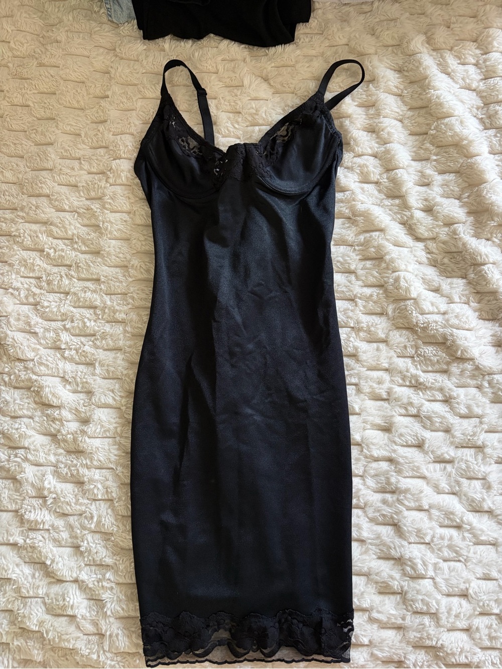 Nancy Ganz Black Bodyslimmer Slip with Adjustable Straps